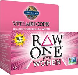 Garden of Life - Vitamin Code RAW ONE dla Kobiet, 75 kapsułek