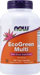  NOW Foods NOW Foods - Multiwitaminy EcoGreen Multi, Bez Żelaza, 180 vkaps