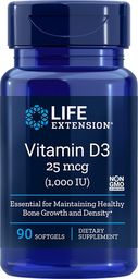 Life Extension Life Extension - Witamina D3, 1000 IU, 90 kapsułek miękkich