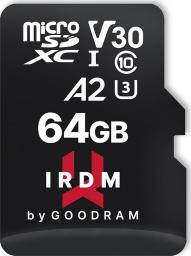 Karta GoodRam IRDM M2AA MicroSDXC 64 GB Class 10 UHS-I/U3 A2 V30 (IR-M2AA-0640R12)