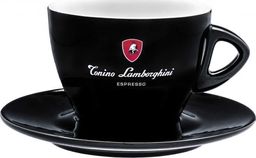  Tonino Lamborghini Filiżanka czarna duża mleczna kawa  spodek MATOWA z logo Tonino Lamborghini