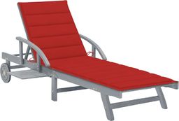  Elior Czerwony leżak ogrodowy - Solar