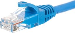 NetRack patchcord RJ45, kat. 6 UTP, 0.25m niebieski - BZPAT0256B