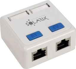  Solarix SOLARIX SX288-5E-STP-WH Gniazdko Solarix CAT5E STP 2 x RJ45 na tynk białe