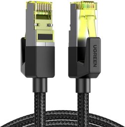 Ugreen NW150 Kabel sieciowy RJ45 w oplocie, Cat.7, F/FTP, czarny, 2 m (80423)