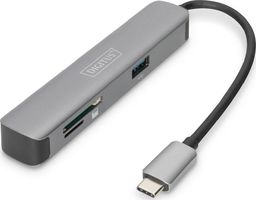 Stacja/replikator Digitus USB-C 5 portów 4K 30Hz HDMI 2x USB3.0 microSD SD/MMC (DA-70891)
