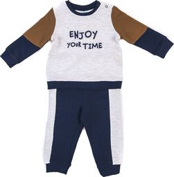 Pepco Chłopięca niebiesko-biała bluza i spodnie w zestawie 18/24