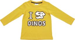 Pepco PEPCO Chłopięcy, żółty t-shirt "I love dinos" 24/36