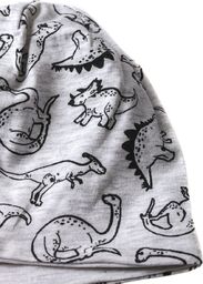 Pepco Chłopięca, szara czapka przejściowa w dinozaury 6/12