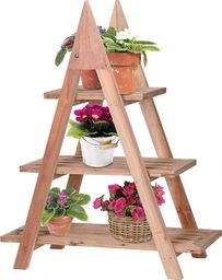  Ambiance Kwietnik drewniany, stojak, regał, DRABINKA 3-poziomowa, stopniowa, na kwiaty, zioła, rośliny, doniczki