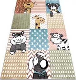  Dywany Łuszczów Dywan FUN Pets dla dzieci, zwierzęta multi kolorowy, 80x150 cm