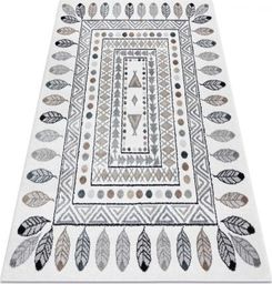  Dywany Łuszczów Dywan FUN Teepee dla dzieci, wzór indiański, ramka krem, 80x150 cm