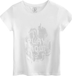  4f Koszulka dla dziewczynki 4F biała J4Z20 JTSD204 10S 122cm