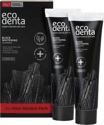 Ecodenta Black Whitening Toothpaste czarna pasta do zębów wybielająca z węglem 2x100ml