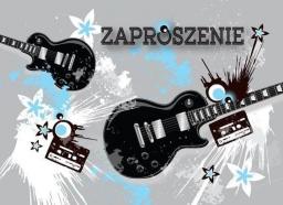  KUKARTKA Zaproszenie ZZ-049 Gitary (5 szt.)