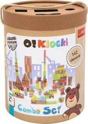 Trefl Zabawka drewniana - Klocki combo 142szt