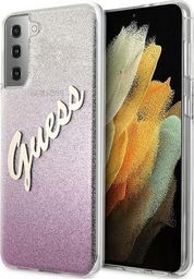  Guess Guess Guhcs21Mpcuglspi S21+ G996 Różowy/Pink Hardcase Glitter Gradient Script