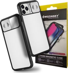  Wozinsky Wozinsky Magnetic Cam Slider Case Magnetyczne Etui 360 Na Cały Telefon Szkło Na Ekran Osłona Na Aparat Huawei P40 Czarny