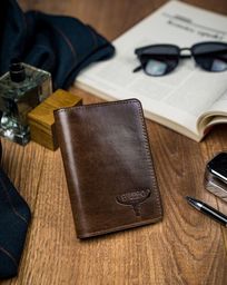 Buffalo Wild Etui na dokumenty brązowe Buffalo Wild OKL1-MVTB BROWN