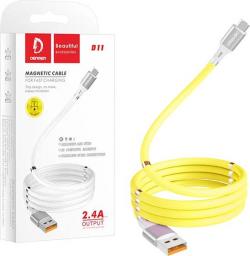 Kabel USB Denmen USB-A - USB-C 1 m Żółty (29365)