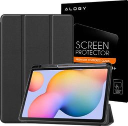 Etui na tablet Alogy Etui obudowa Alogy Smart Case do Galaxy Tab S6 Lite 10.4 P610/P615 Czarny + Szkło