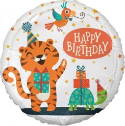  GoDan Balon foliowy Tygrysek (Happy Birthday), 18"