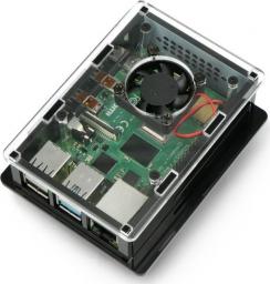 Gravlaser Obudowa z wentylatorem box V2 na szynę DIN Raspberry Pi 4B (GRL-17661)
