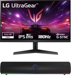 Monitor LG UltraGear 24GS60F-B + Soundbar Genesis Helium 312BT (NCS-2185)