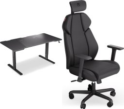 Biurko Endorfy Biurko Endorfy Atlas L Czarne 150 cmx78 cm + Fotel Meta BK czarny