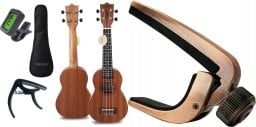 Mozos Mozos Gecko ukulele sopranowe zestaw + Kapodaster do gitary