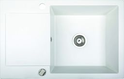 Zlewozmywak Brenor  granitowy biały,  kuchenny Como 78 (78cm x 50cm)