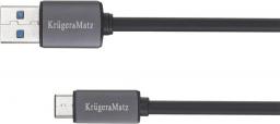 Kabel USB Kruger&Matz USB-A - USB-C 0.5 m Czarny (KM0347)