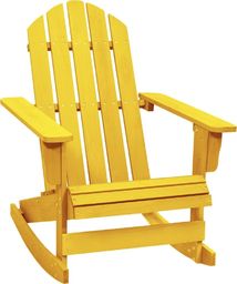  vidaXL Ogrodowy fotel bujany Adirondack, lite drewno jodłowe, żółte