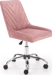 Krzesło biurowe Halmar Rico Velvet Różowe
