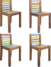  vidaXL Krzesła stołowe, 4 szt., lite drewno z odzysku