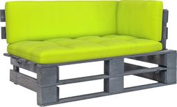  vidaXL Ogrodowa sofa narożna z palet, szara, drewno sosnowe