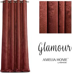  AmeliaHome CURT/AH/GLAMOUR/EYELETS/WINE/140X250