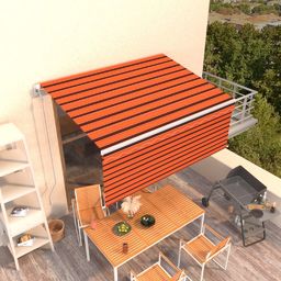 vidaXL Automatycznie zwijana markiza z zasłoną zacieniającą, 3x2,5 m
