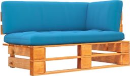  vidaXL Ogrodowa sofa narożna z palet, miodowy brąz, drewno sosnowe