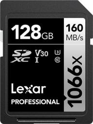 Karta Lexar Professional 1066x SDXC 128 GB Class 10 UHS-I/U3 V30 (LSD1066128G­BNNNG)