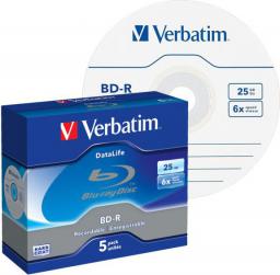  Verbatim BD-R 25 GB 6x 5 sztuk (43836)