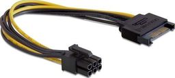 Delock SATA 15-pin - PCIe 6-pin, 0.21m, Czarno-żółty (82924)