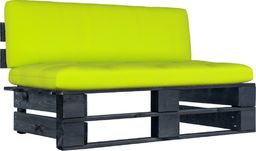  vidaXL Ogrodowa sofa środkowa z palet, czarna, drewno sosnowe