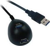 HUB USB Value VALUE Kabel USB typu DOME 3.0 czarny 1.5m