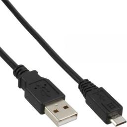 Kabel USB InLine USB-A - microUSB 1.8 m Czarny (31718)