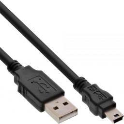 Kabel USB InLine USB-A - miniUSB 5 m Czarny (33107L)