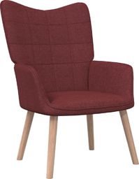 vidaXL Fotel, 62 x 68,5 x 96 cm, winna czerwień, obity tkaniną