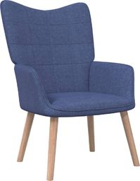  vidaXL Fotel, 62 x 68,5 x 96 cm, niebieski, obity tkaniną