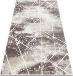  Dywany Łuszczów Dywan CORE 1818 Geometryczny - Strukturalny, dwa poziomy runa, kość słoniowa / biały, 120x170 cm