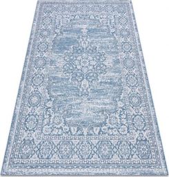  Dywany Łuszczów Dywan SZNURKOWY SIZAL LOFT 21213 Ornament niebieski / srebrny / kość słoniowa, 120x170 cm